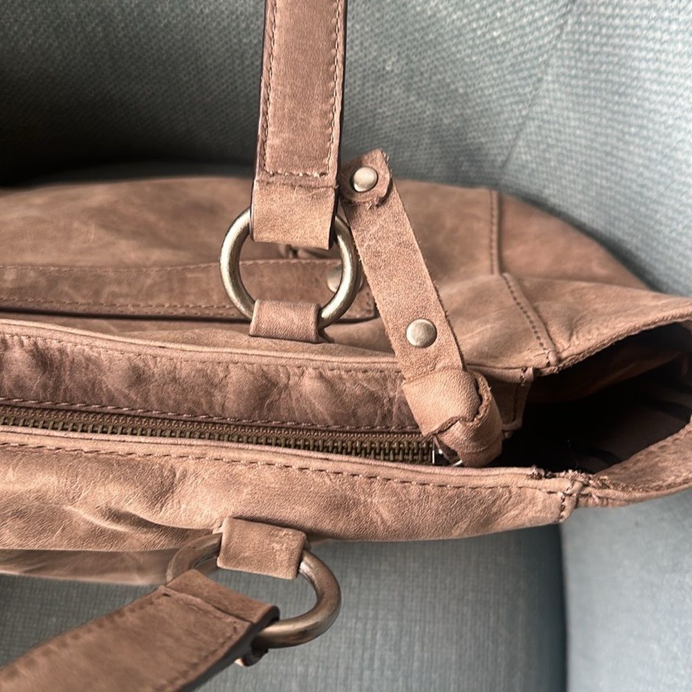 Frye Melissa Tan Leather Tote Handbag - Picture 6 of 9